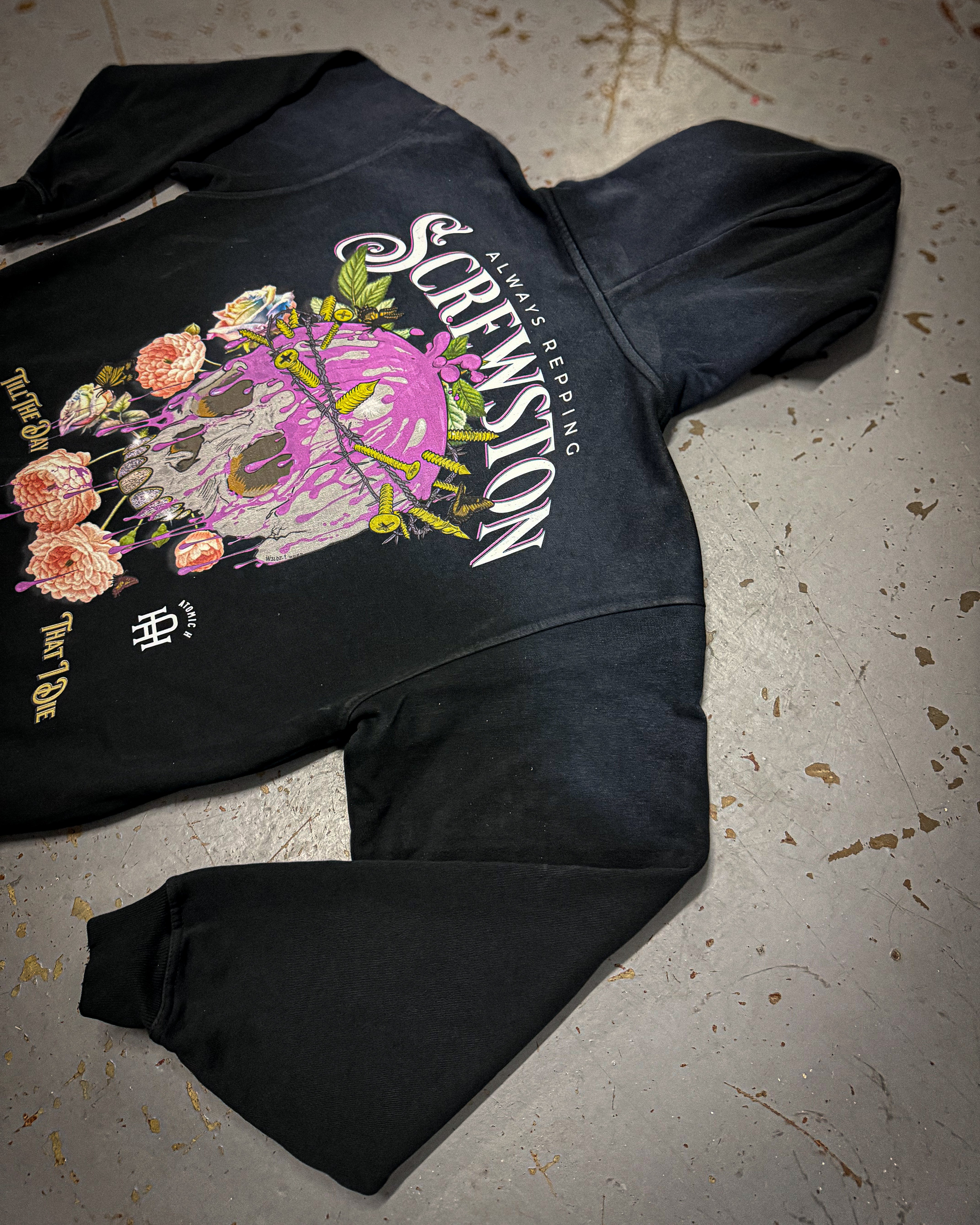 Screwston Distressed Zip-up / Cordless 14oz. | Always Repping' Screwston