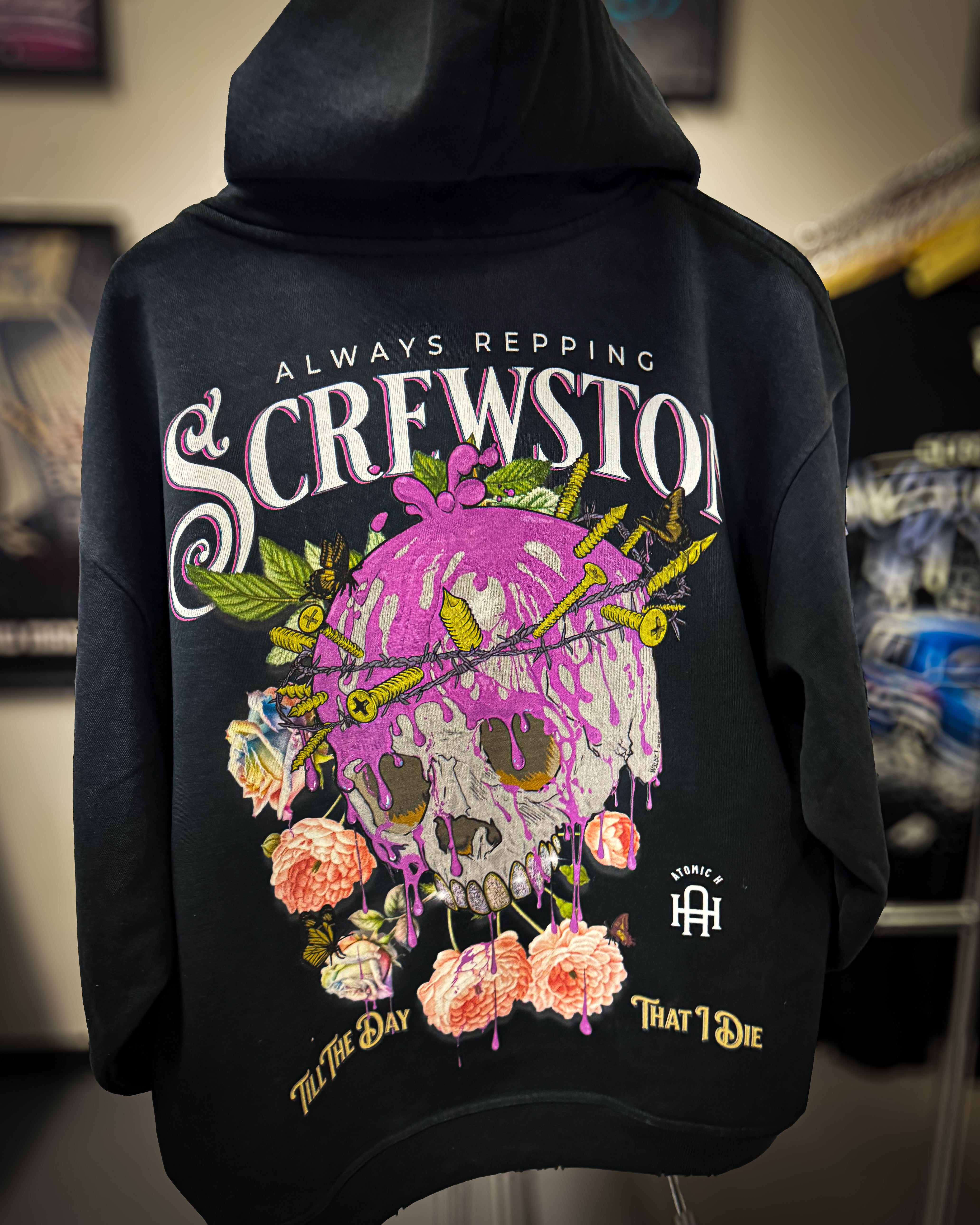 Screwston Distressed Zip-up / Cordless 14oz. | Always Repping' Screwston